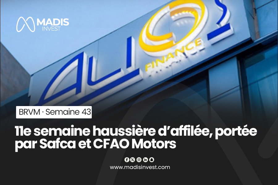 Actualité Boursière - MADIS INVEST - BRVM | Semaine 43 : 11ᵉ semaine ...